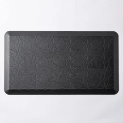 KSP Comfort 'Geometric Floral' Anti-Fatigue Mat 51x91cm (Black)