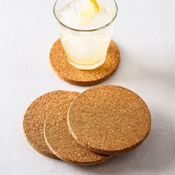 KSP Cork Round Coaster - Set of 4 (Natural)