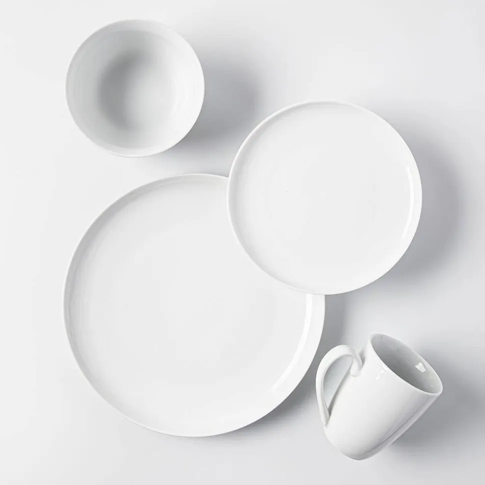KSP Coupe Porcelain Dinnerware - Set of 16 (White)