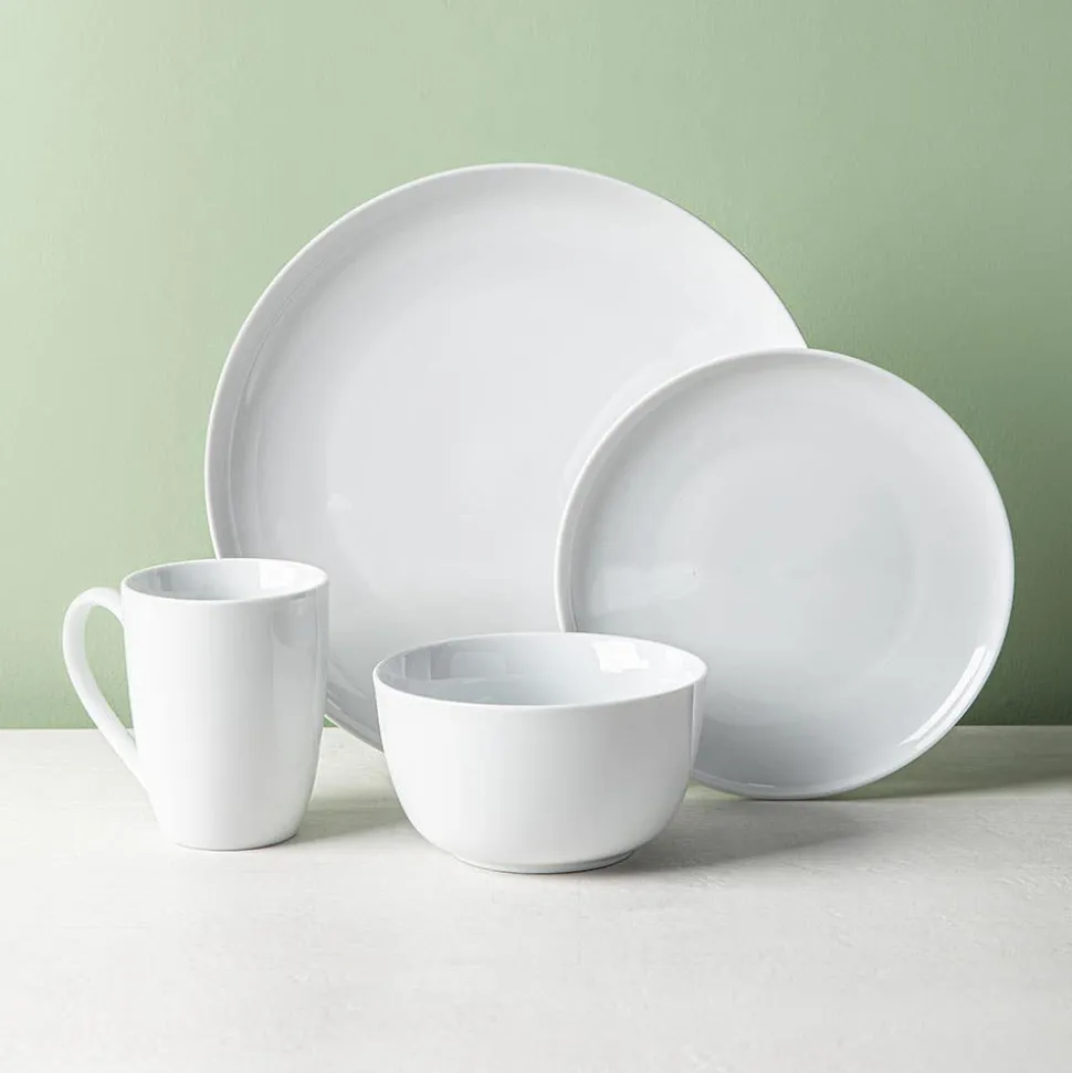 KSP Coupe Porcelain Dinnerware - Set of 16 (White)