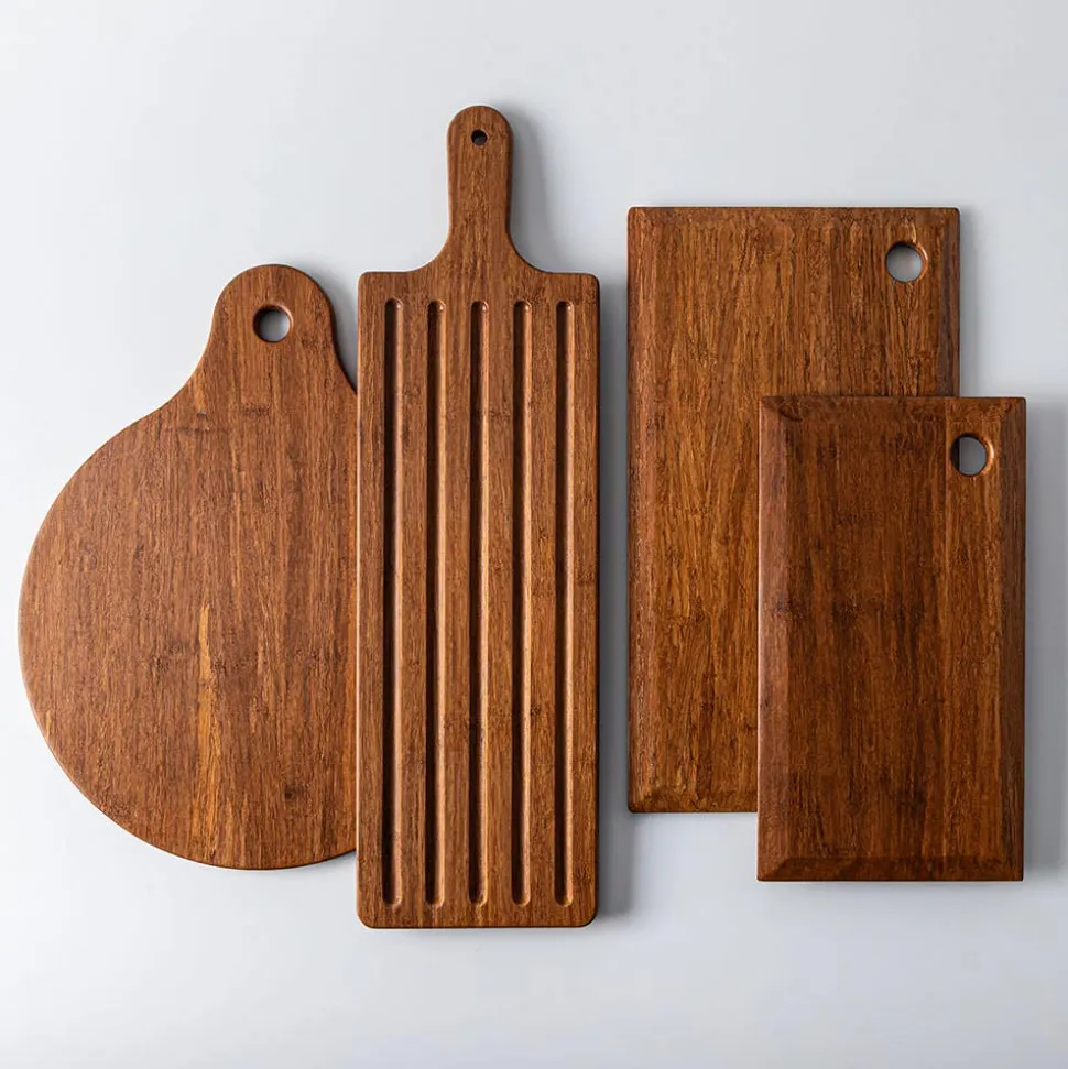 KSP Crushed Large 'Knife Edge' Bamboo Cutting Board (Dark Brown)