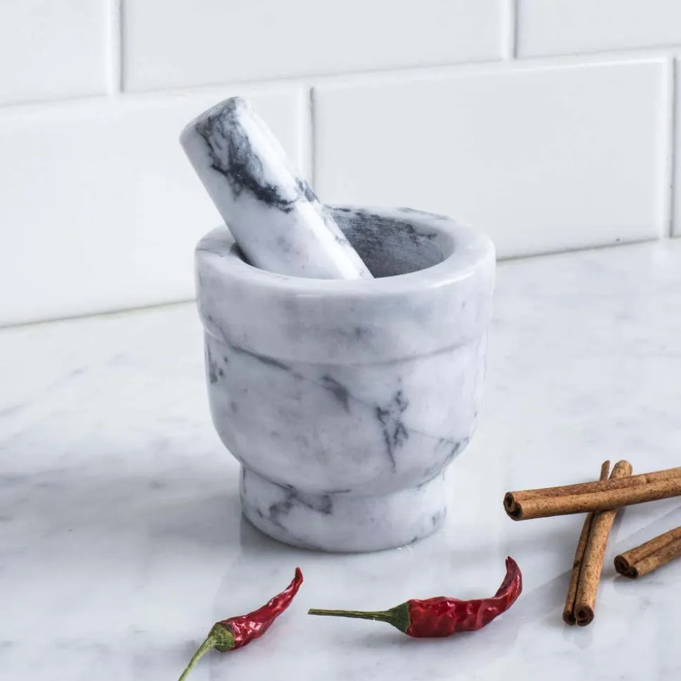 KSP Crush 'Marble' Mortar and Pestle - Small (White)