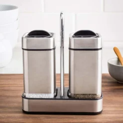 KSP Cubic Salt and Pepper Shaker with Stand - Set of 2