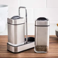 KSP Cubic Salt and Pepper Shaker with Stand - Set of 2
