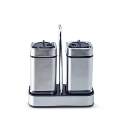 KSP Cubic Salt and Pepper Shaker with Stand - Set of 2