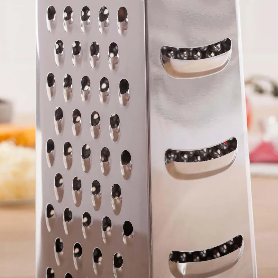 KSP Cuisine Tower Grater 4-Sided Box (Black/Stainless Steel)