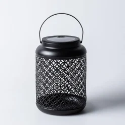 KSP Daisy 'Coin' Solar LED Metal Lantern (Black)