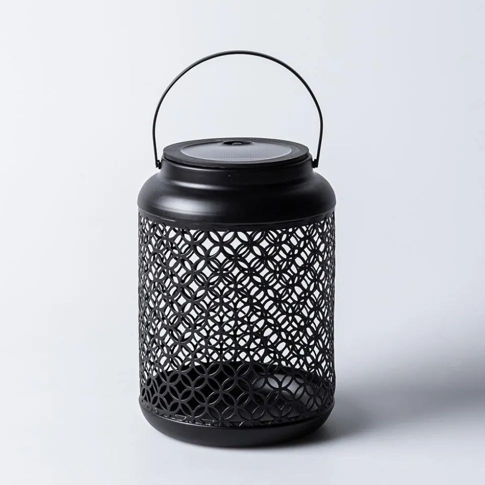 KSP Daisy 'Coin' Solar LED Metal Lantern (Black)