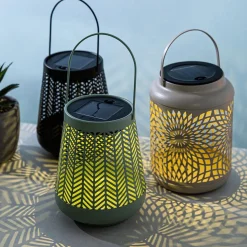 KSP Daisy Metal Lantern 12 x 12 x 16.5cm (Taupe)