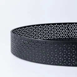 KSP Daisy Metal Round Serving Tray (Black) 35 cm dia. x 4.6 cm