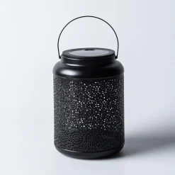KSP Daisy 'Sunburst' Solar LED Metal Lantern (Black)