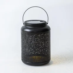 KSP Daisy 'Sunburst' Solar LED Metal Lantern (Black)