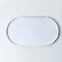 KSP Drift Melamine Serving Tray 17.25 x 9.5" (Cool White)