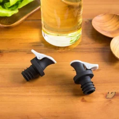 KSP Dripless Oil Spout with Sealeable Top - Set of 2 (Black)