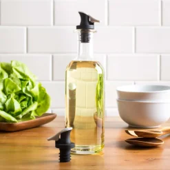 KSP Dripless Oil Spout with Sealeable Top - Set of 2 (Black)