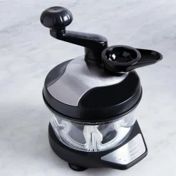 KSP Easy Chop Rotating Food Chopper (Black/Stainless Steel)