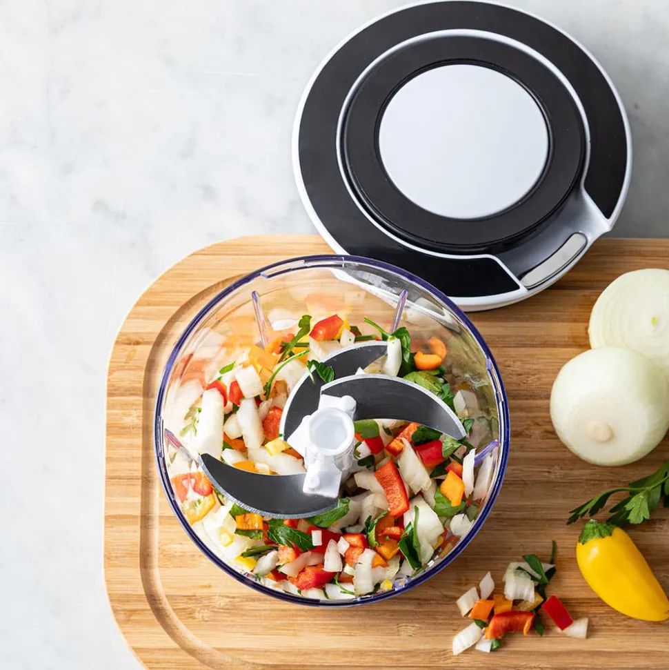 KSP Easy Pull Manual Vegetable Chopper (Black/White)
