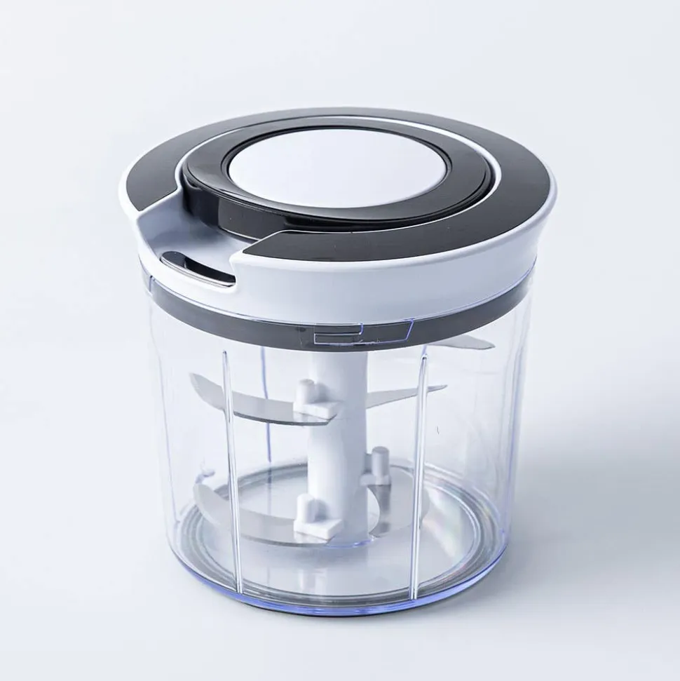 KSP Easy Pull Manual Vegetable Chopper (Black/White)