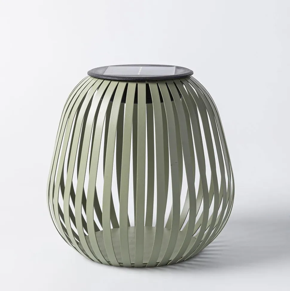 KSP Eclipse Solar LED Metal Lantern (Sage) 19.5 cm dia. x 19 cm