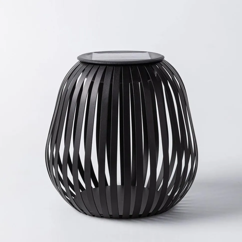 KSP Eclipse Solar LED Metal Lantern (Black) 19.5 cm dia. x 19 cm
