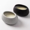 KSP Ellipse Citronella Candle Ceramic Pot 19x12.5x9cm (Grey)