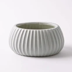 KSP Ellipse Citronella Candle Ceramic Pot 19x12.5x9cm (Grey)