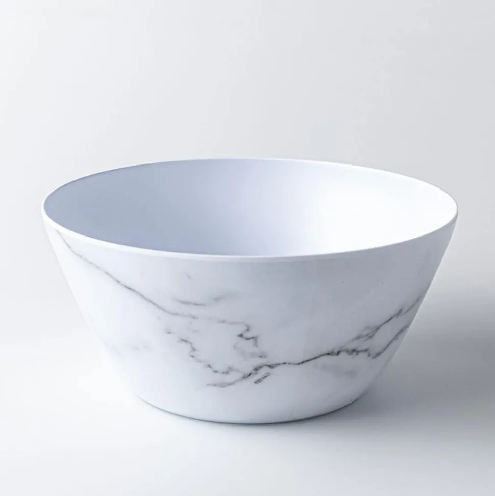 KSP Enzo Melamine Serving Bowl 10" Dia. (Marble White)