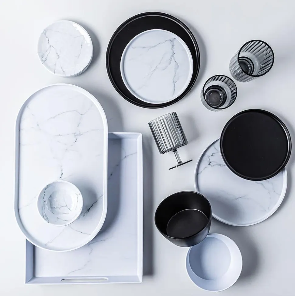KSP Enzo Melamine Side Plate 8.5" dia. (Matte Black)