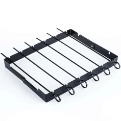 KSP Epicure BBQ Shish Kabob Skewer with Rack (Dark Grey)