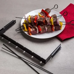 KSP Epicure BBQ Shish Kabob Skewer with Rack (Dark Grey)