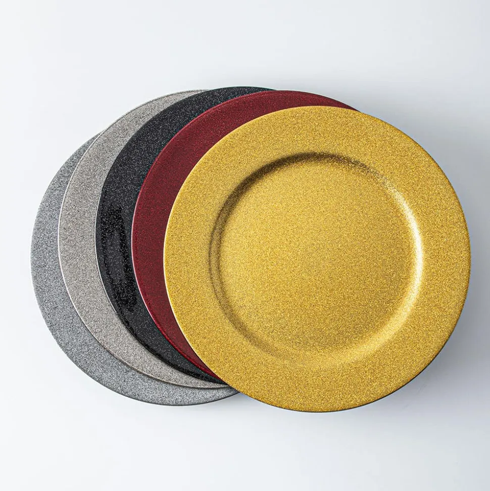 KSP Everyday Charger Plate with Glitter (Champagne)