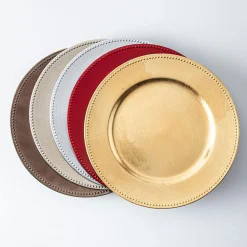 KSP Everyday Charger Plate with Beaded Rim (Gold)