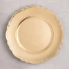 KSP Everyday Charger Plate with Scalloped Rim (Gold)