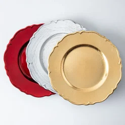 KSP Everyday Charger Plate with Scalloped Rim (Gold)
