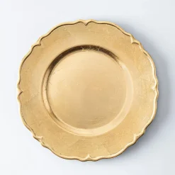 KSP Everyday Charger Plate with Scalloped Rim (Gold)