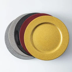 KSP Everyday Charger Plate with Glitter (Black)