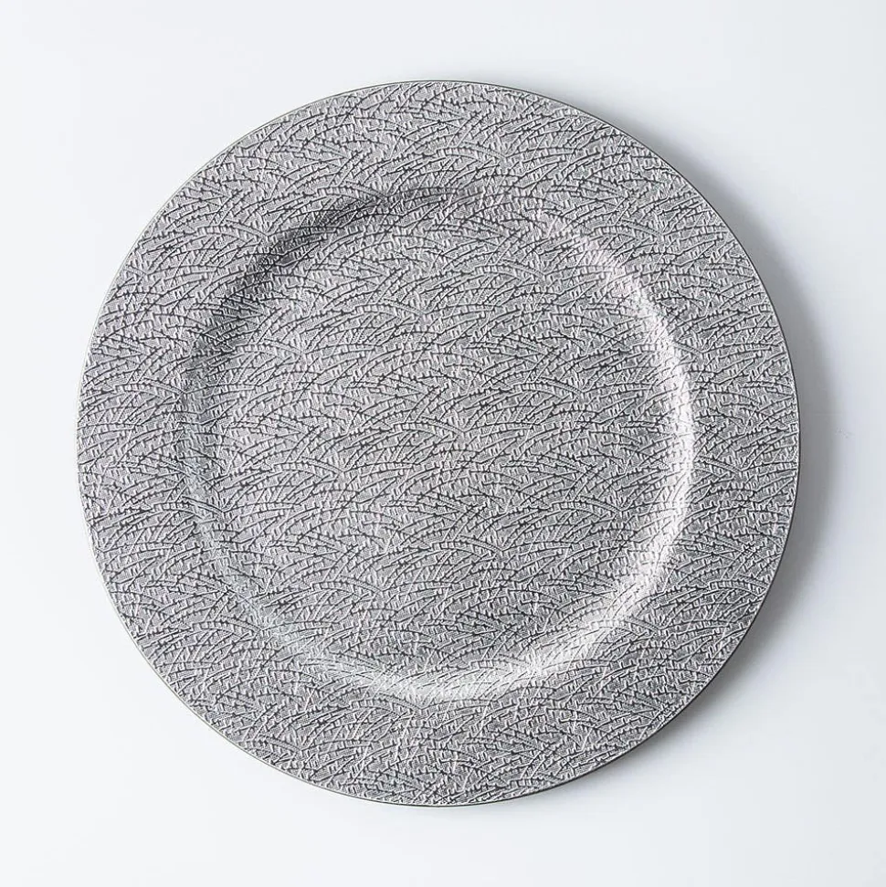 KSP Everyday 'Trellis' Charger Plate Textured (Silver)