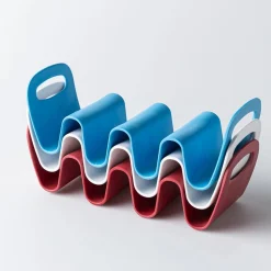 KSP Fiesta Taco Holder with Handle 10 x 3 x 3.5" (Blue)