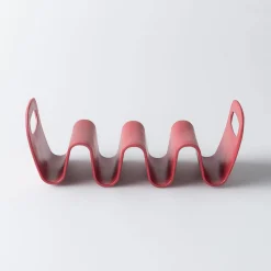 KSP Fiesta Taco Holder with Handle 10 x 3 x 3.5" (Red)