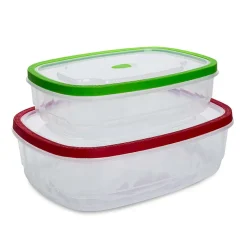 KSP Fresh Seal Rectangle Storage Container Set of 2 (Green Red)