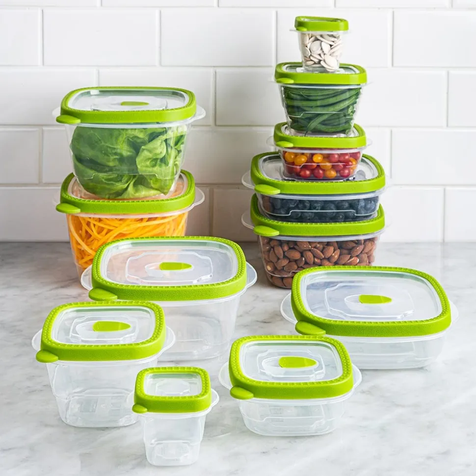 KSP Fresh Seal Storage Container Combo - Set of 24 (Green)