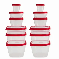 KSP Fresh Seal Storage Container Combo - Set of 24 (Red)