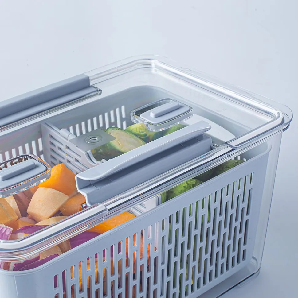 KSP Fridgestor Produce Keeper - Set of 3 (Grey)