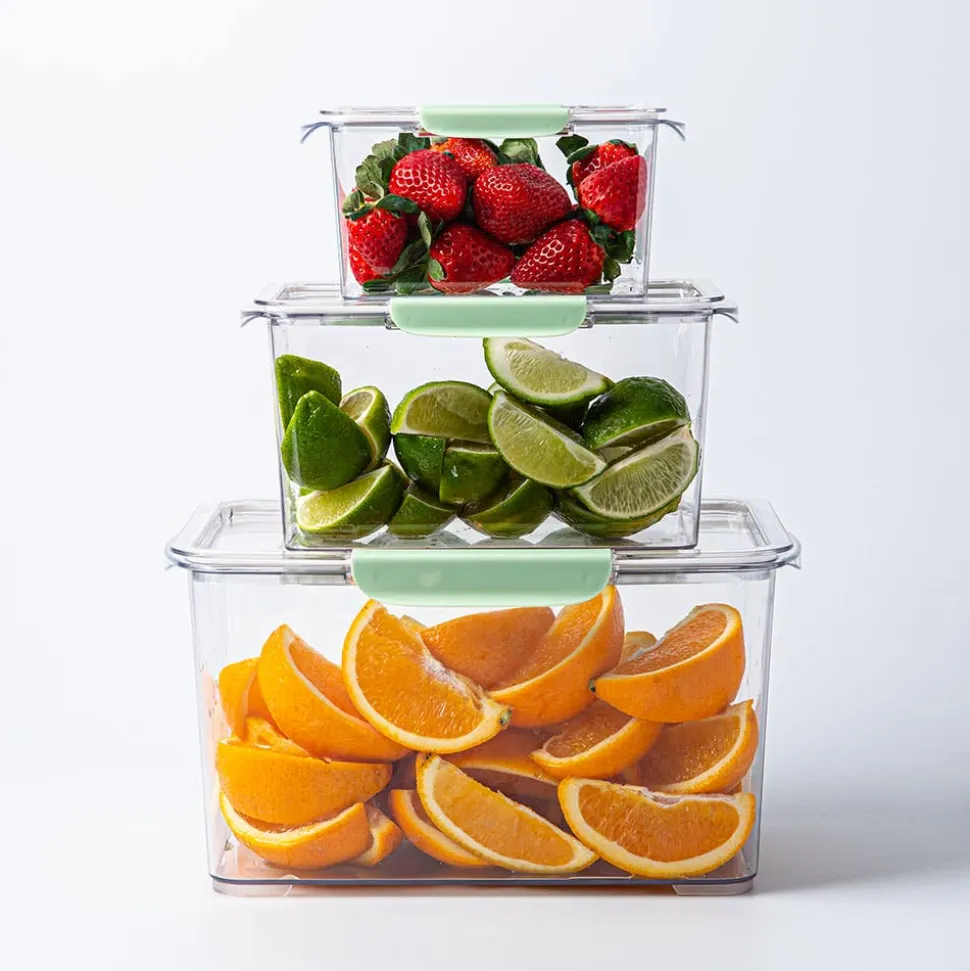 KSP Fridgestor Produce Keeper - Set of 3 (Sage)