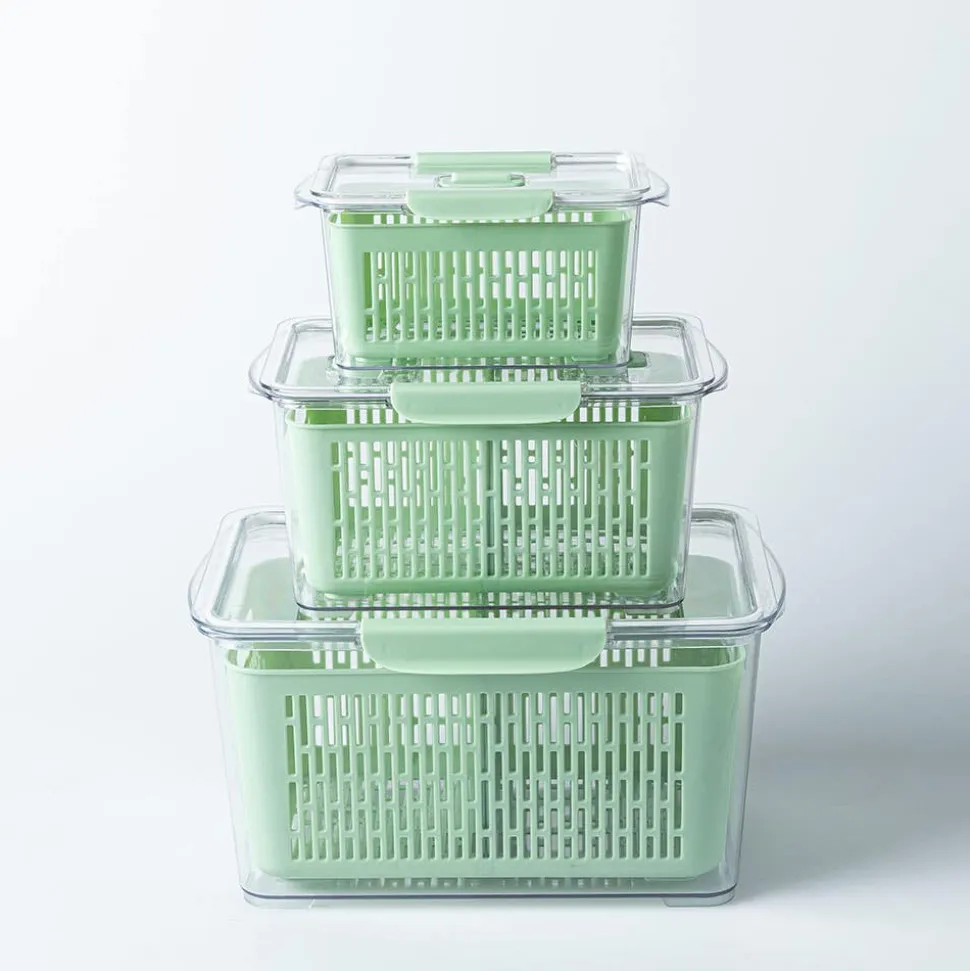 KSP Fridgestor Produce Keeper - Set of 3 (Sage)