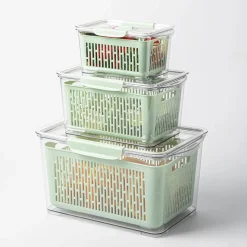 KSP Fridgestor Produce Keeper - Set of 3 (Sage)