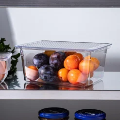 KSP Fridgestor 'Tall' Fridge Bin with Lid (6.75x8.75x4