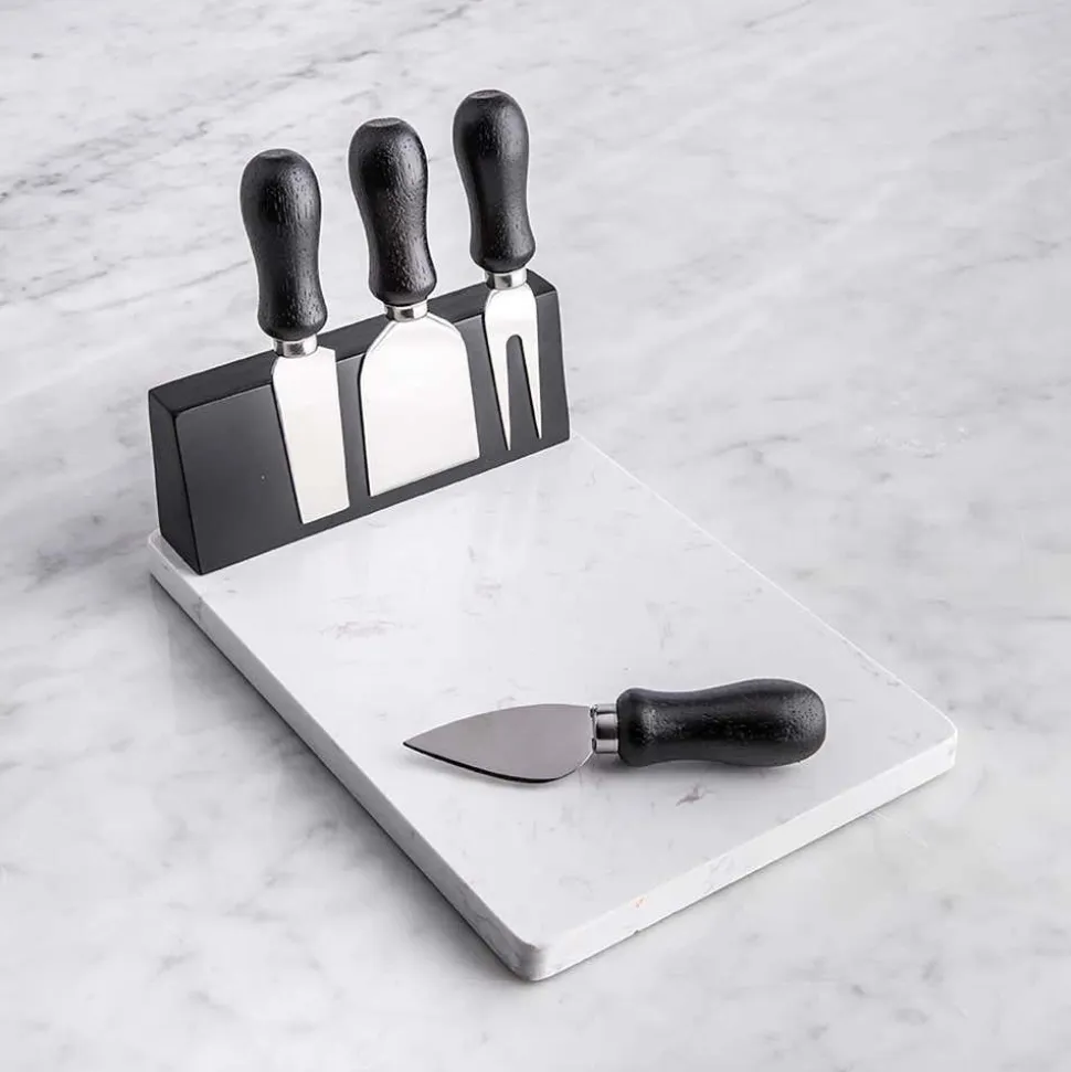 KSP Fromage Cheese Board with Tools - Set of 5 (Black)