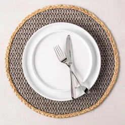 KSP Gather & Dine Beachside Water Hyacinth Placemat (Grey)
