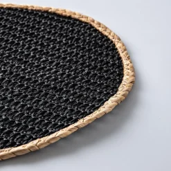 KSP Gather & Dine Beachside Water Hyacinth Placemat (Black)